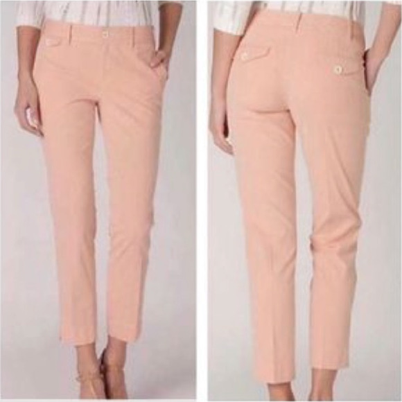 Anthropologie Pants - Anthropologie Paper Boy Cotton Orange Pinstripe Straight Pants